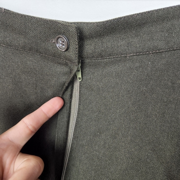 Collectible Gold by Giorgio Sant Angelo Vintage Green Wool Skirt Sz 10 - Picture 4 of 7